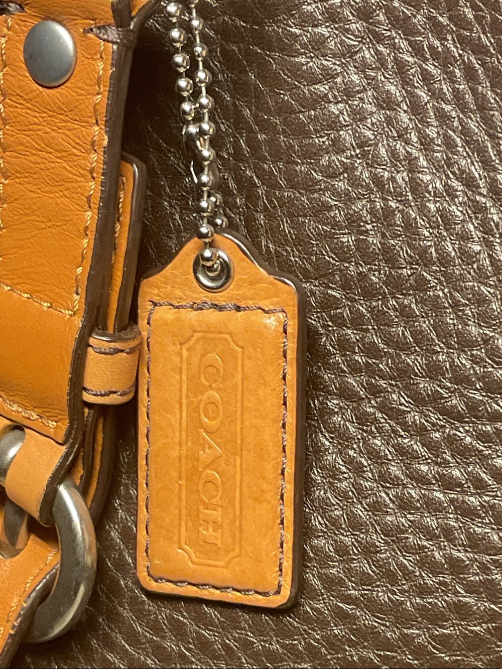Coach Chelsea Brown leather shoulder bag large Tote - Picture 6 of 12